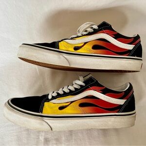 Retro Vans Flame Sneakers